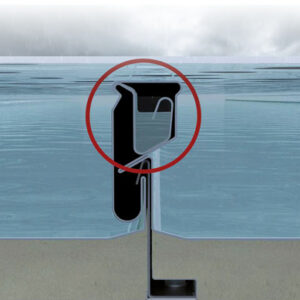 La pressione dell’acqua fa tenuta sulla greca. Persistendo la pioggia può filtrare per capillarità dell’acqua, la quale viene raccolta dal PRIMO CANALE di sicurezza.